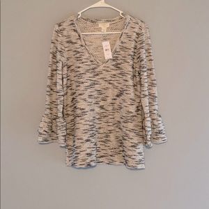 Loft outlet sweater with bell sleeve